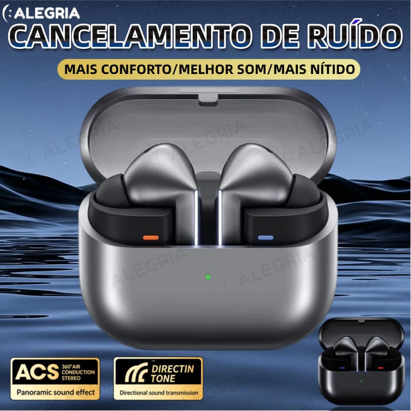 Fones de Ouvido Bluetooth 3 Pro de Alta Qualidade com Cancelamento Inteligente de Ruído e Design Ergonômico-ALE