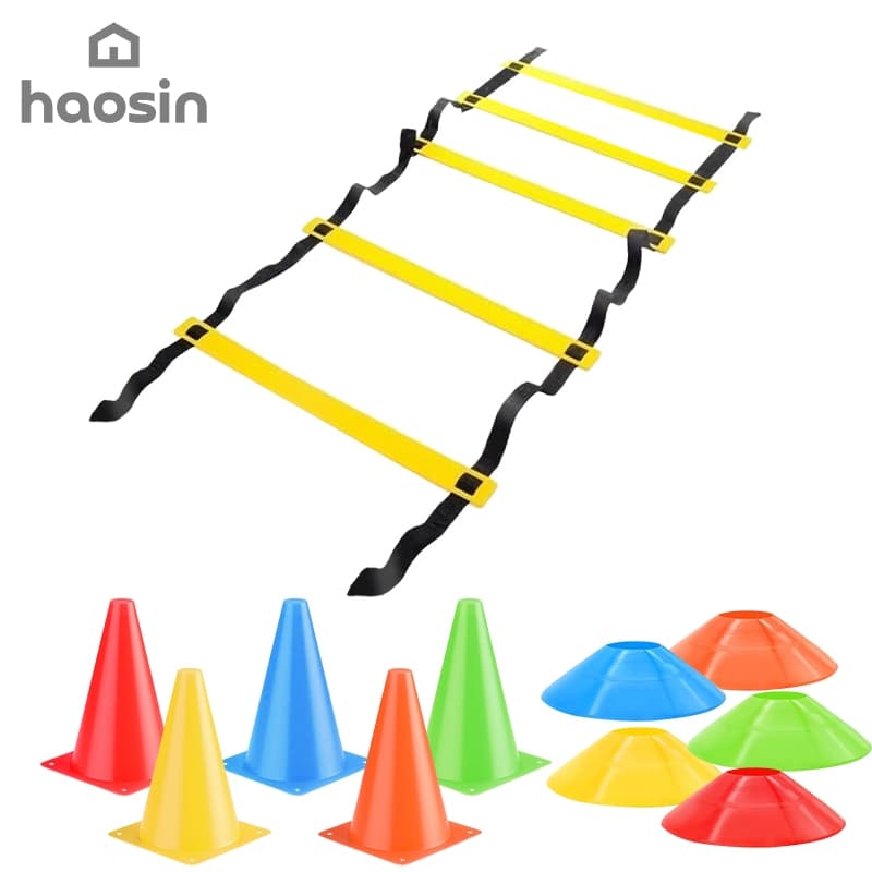 Kit Treinamento Funcional Agilidade Ninja Max 5 Chapéus 5 Cones e 1 Escada para Treino