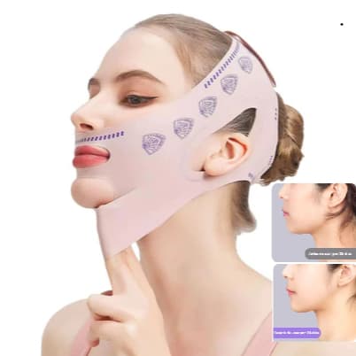Faixa de Lifting Facial V, Reduz Papada e Rugas, Firma a Pele, Evita Flacidez e Deixa o Rosto Mais Definido