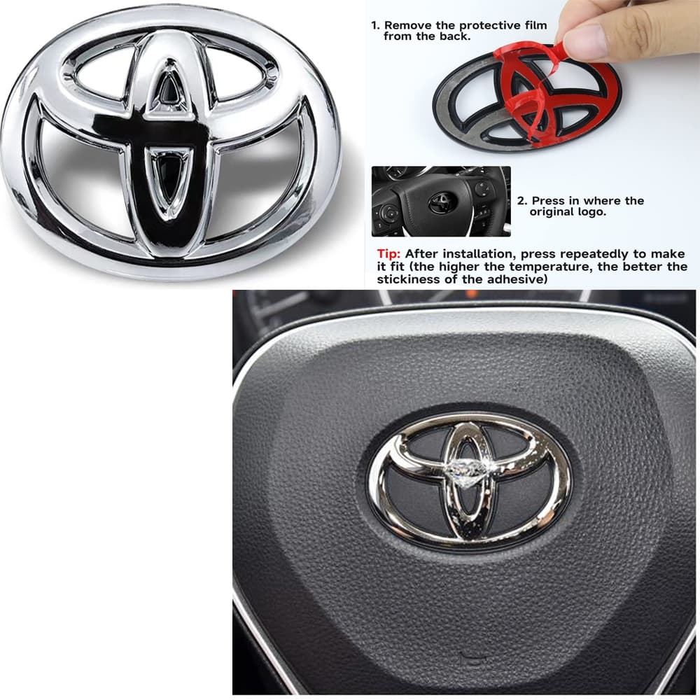 Volante Emblema Toyota Hilux 2006/2016 Etios 2013 Corolla 2009