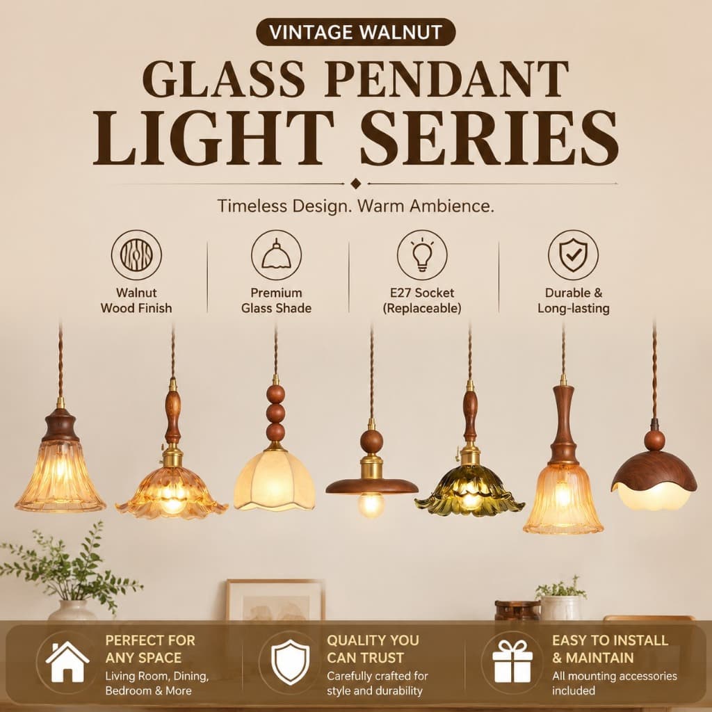 Luminária Pendente LED De Madeira Estilo Século Médio , Lustre De Vitral Retrô Americano , Lâmpada Suspensa Decorativa P