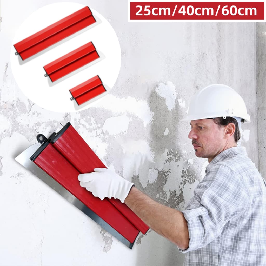 Adequado para massa de costura de placa de gesso 25/40/60cm espátula de aço inoxidável, equipada com lâmina lisa flexíve