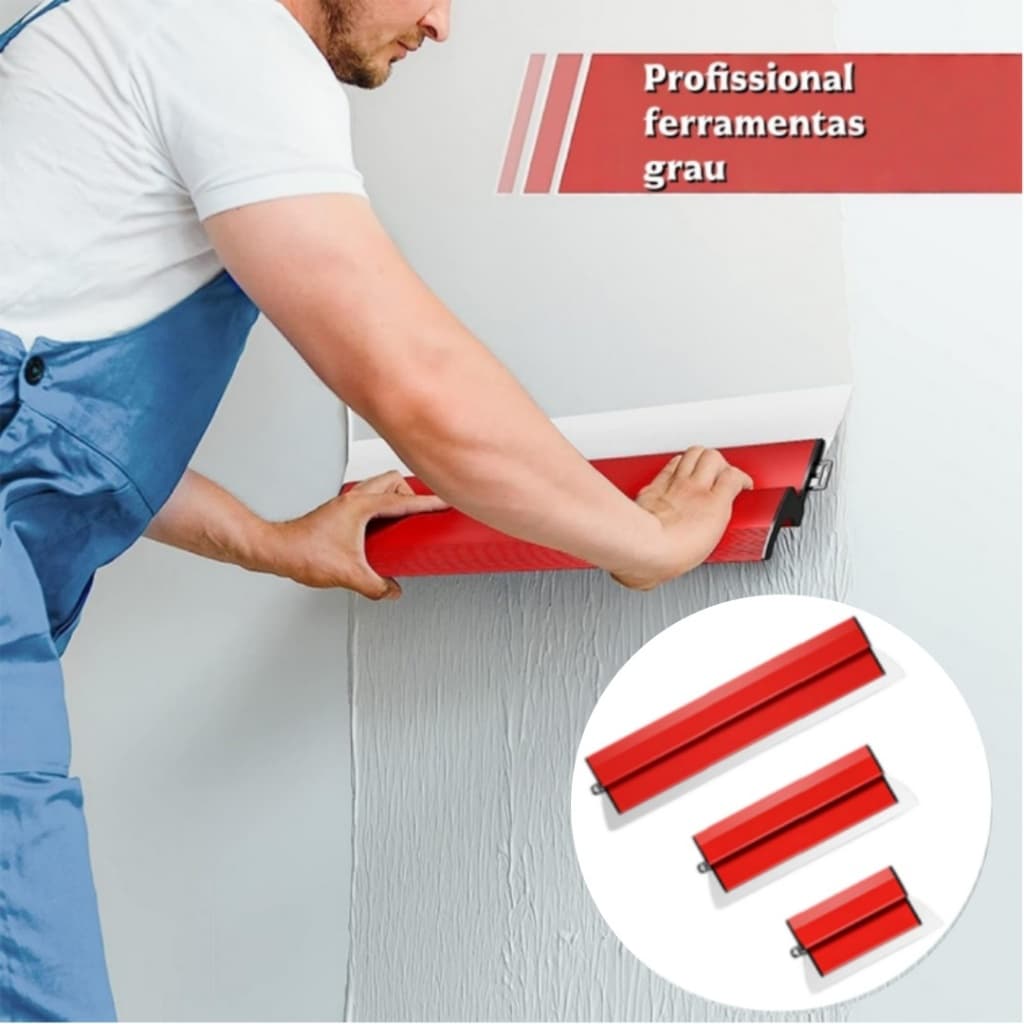 Espátula flexível de aço inoxidável 25/40/60cm equipada com lâmina lisa flexível, usada para aplicar massa de costuras,