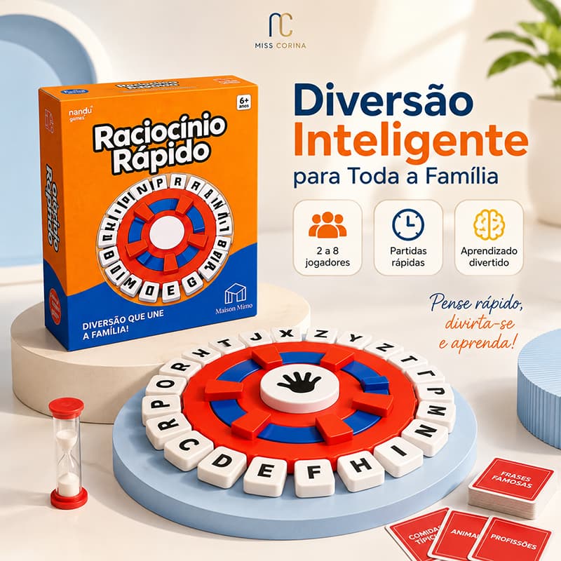 Jogo de Tabuleiro Tapple Stop Trava Letras Para Crianças e Adultos