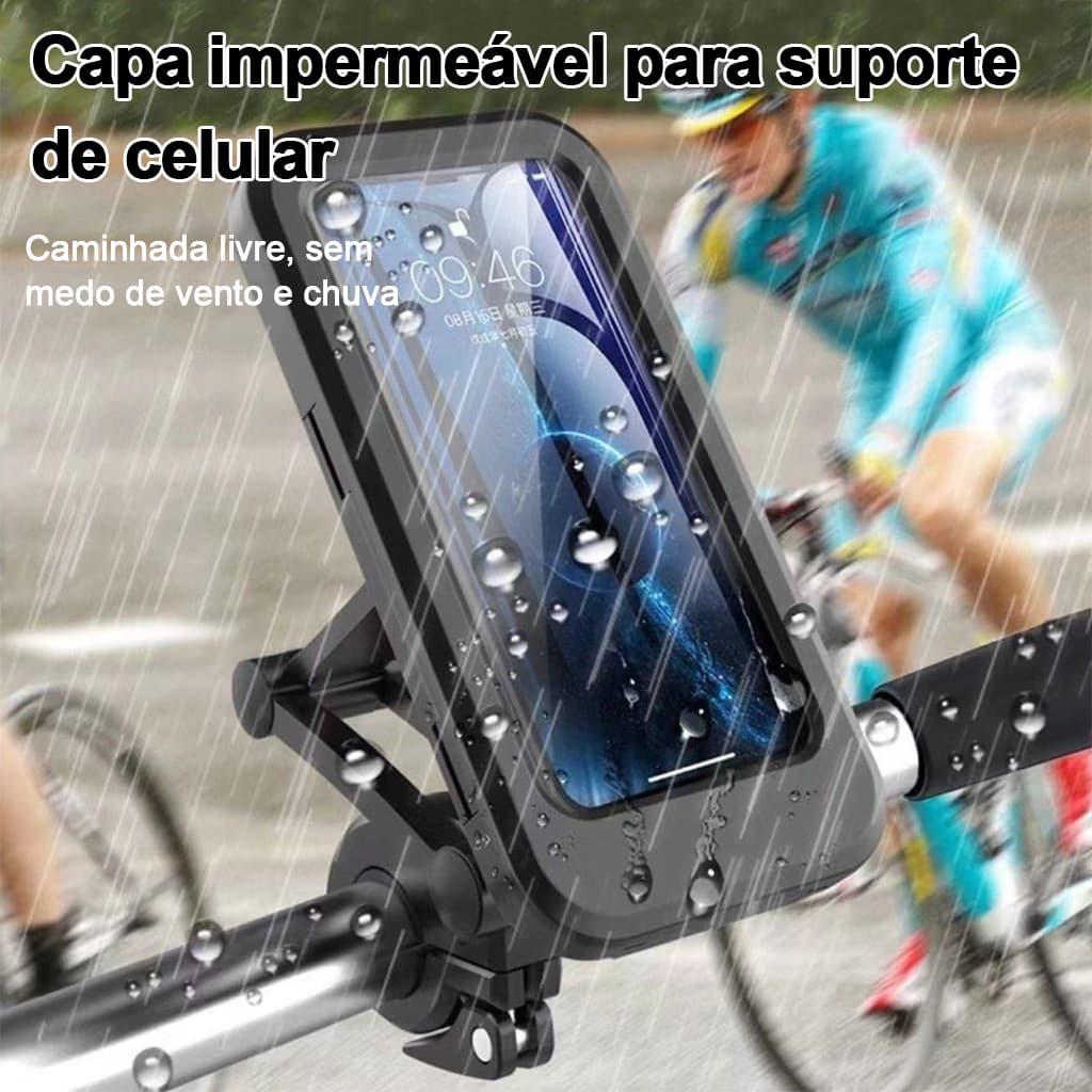 Suporte para moto/bicicleta e celular, resistente a quedas e à chuva, ajustável, 6,7 polegadas