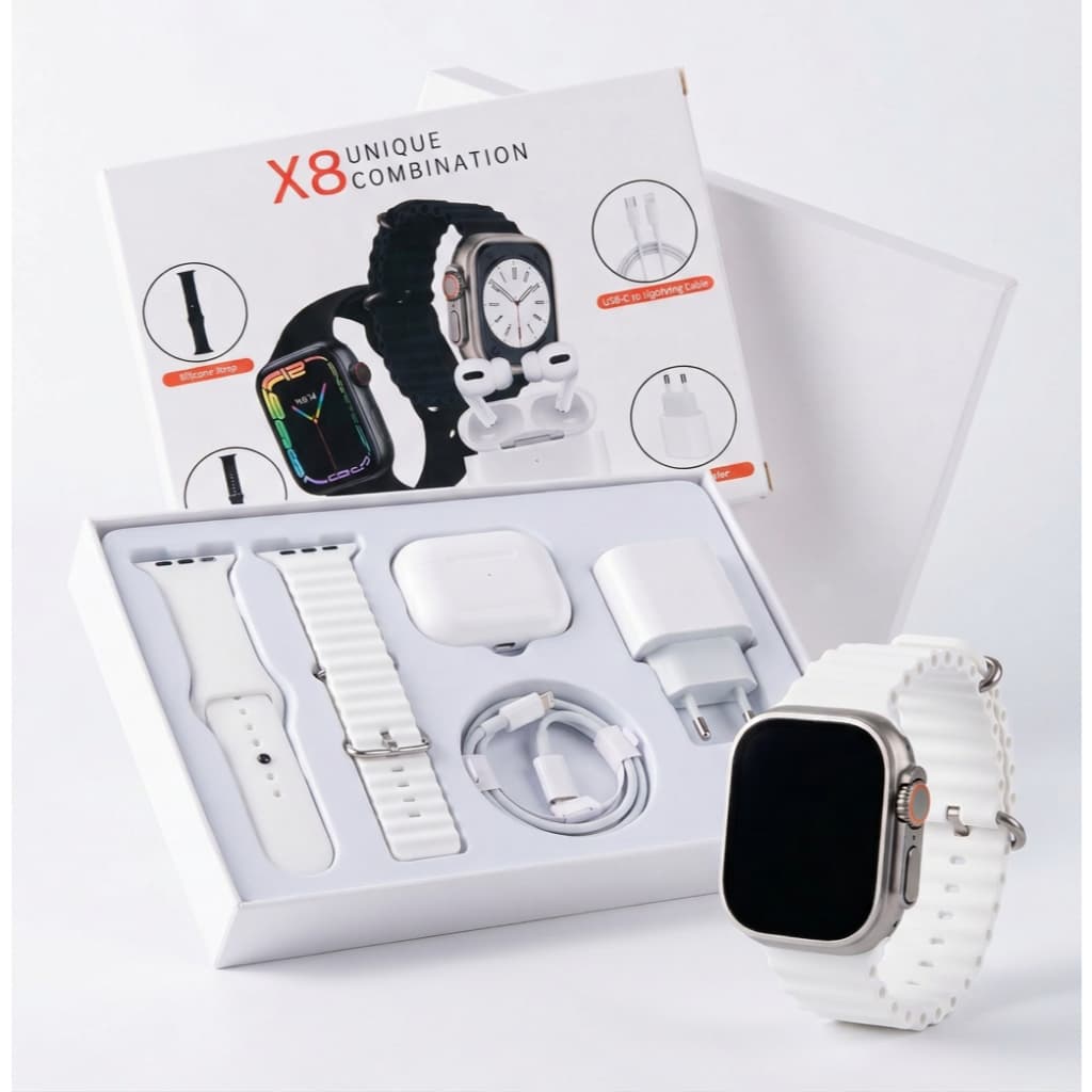 Novo smartwatch X8 Ultra-5 Em 1 , Pulseira Inteligente Esportiva Totalmente touchscreen . Adequado Como Presente De Aniv