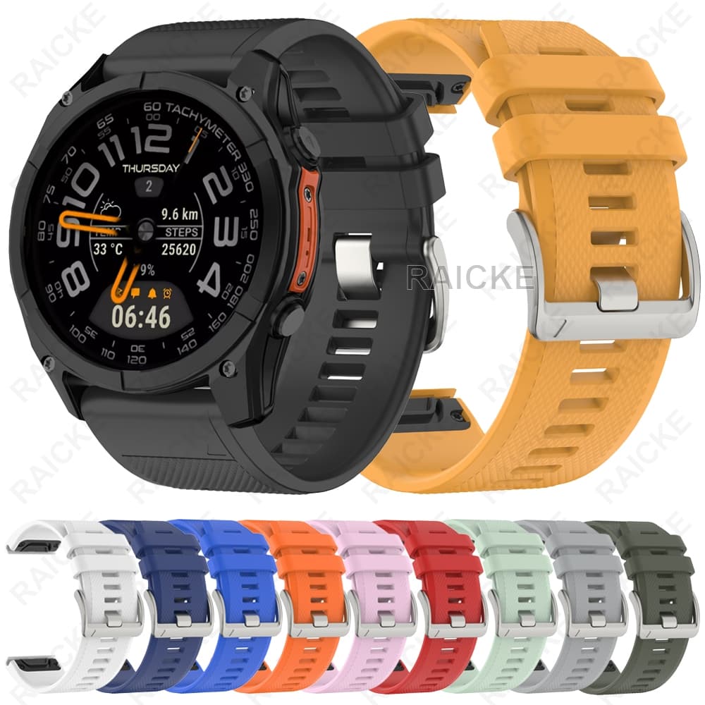 Pulseira Esportiva À Prova D'água Ajustável De Silicone Para Garmin Fenix 9 8 51mm 47mm/7X pro/6/5X Plus/970 965 955 945