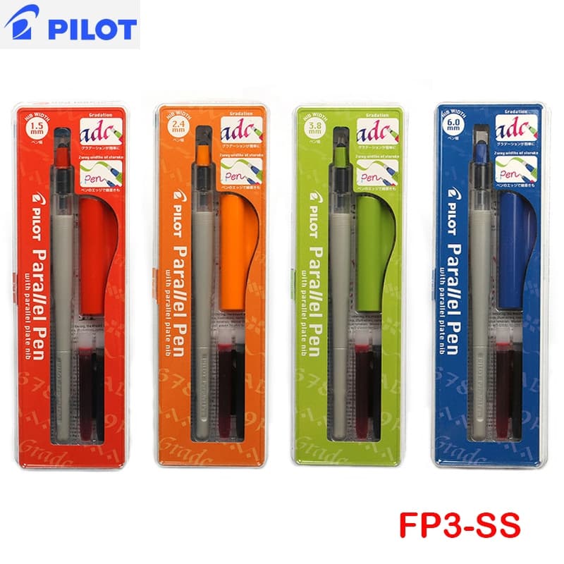 Caneta Paralela Piloto Japonesa FP3-SS 1.5mm/2.4mm/3.8mm/6.0mm , De Caligrafia Com Ponta , 1 Peça