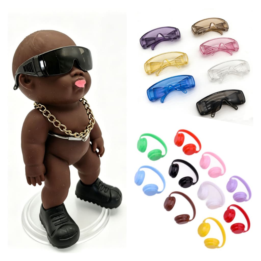 14cm Natasha sapatos fones de ouvido óculos colar/boneca usar acessórios para casa de boneca