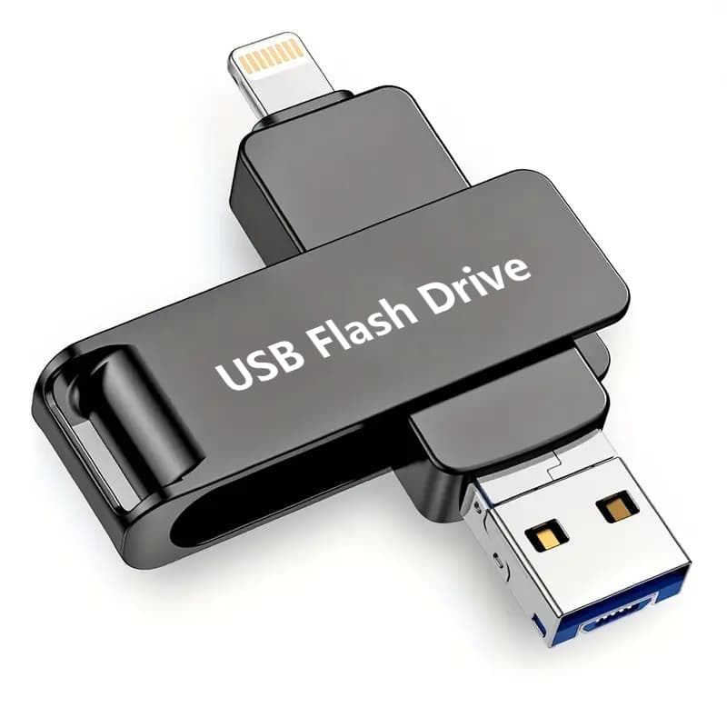 Unidade Flash USB 3 Em 1-Bastão De Memória De Capacidade Verdadeira E Solução De Armazenamento Para iPhone , Android PC