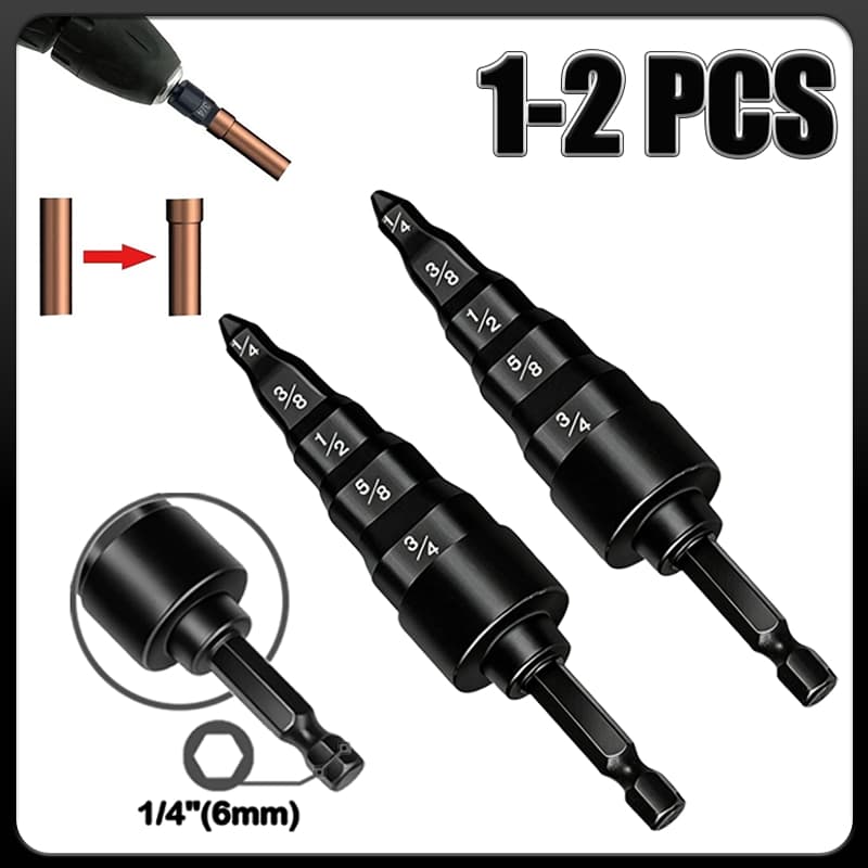 Air Conditioner Tool Copper Tube Expander for Hex Drill Expanding 1/4, 3/8, 1/2, 5/8, 3/4"