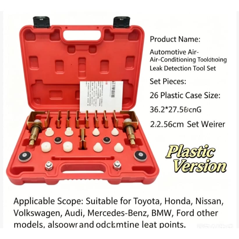 Kit Automotivo Do Teste Vazamento Da Ca De 26 Pces , Ferramentas Detector Sistema De Ar Condicionado Para Caminhões Dos