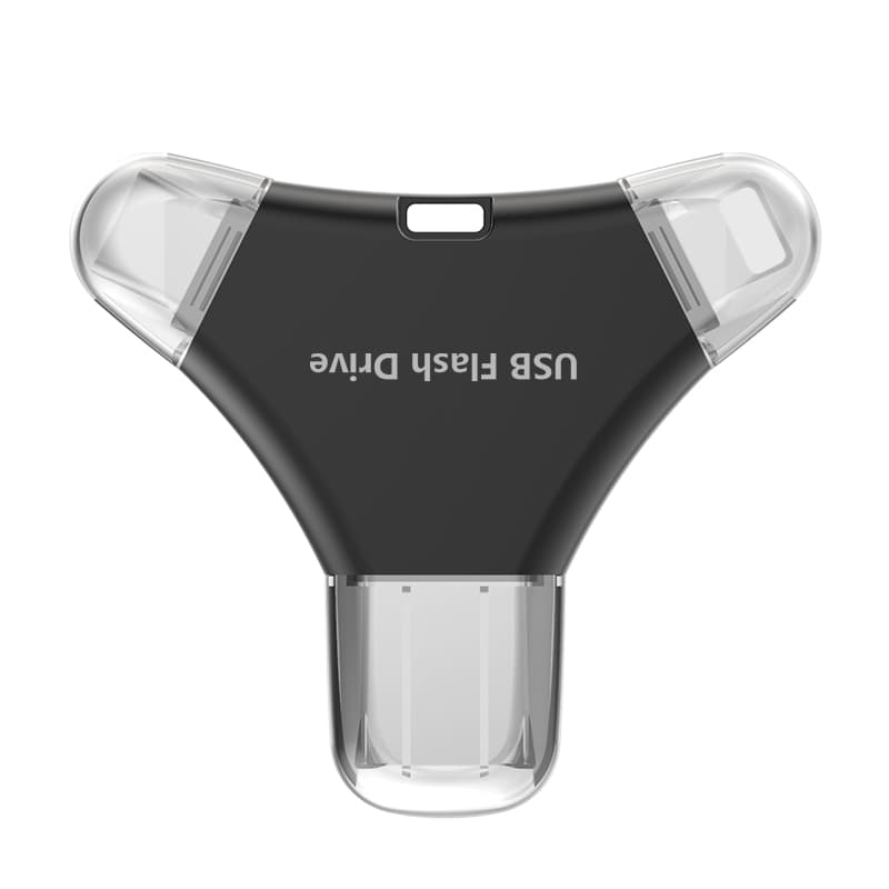 Unidade Flash USB De 3 Portas De Alta Velocidade-De Polegar Multifuncional , Memória E Solução De Armazenamento De Micro