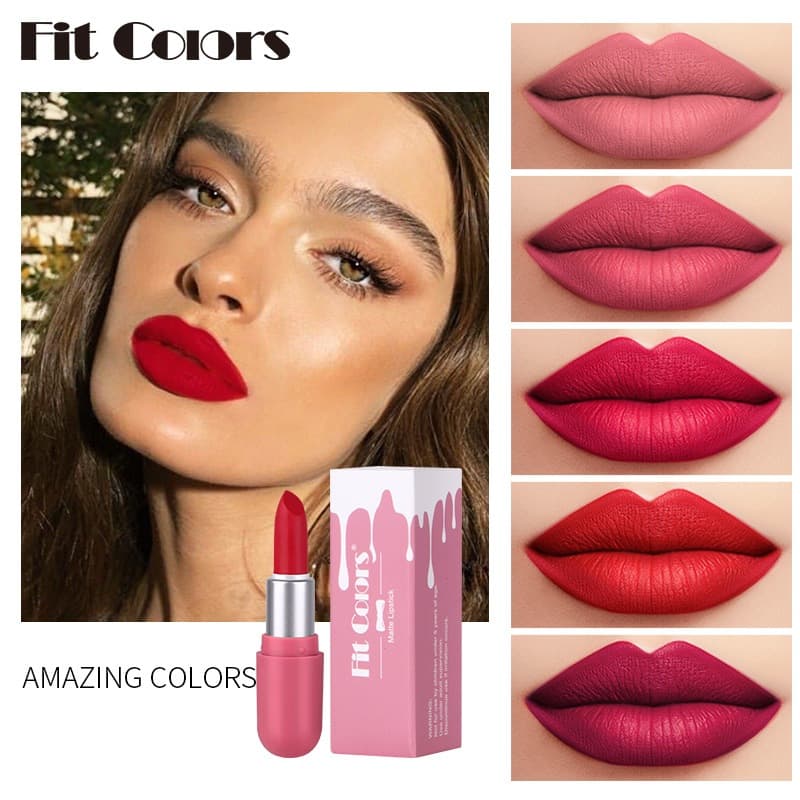 Mini capsule matte lipstick, velvet texture, portable and long-lasting lip makeup