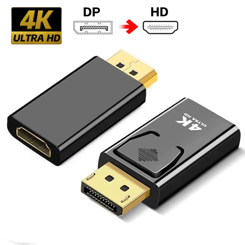 Adaptador conversor HDMI 4K 1080p DP HD DisplayPort para HDMI macho fêmea conversor PC Laptop