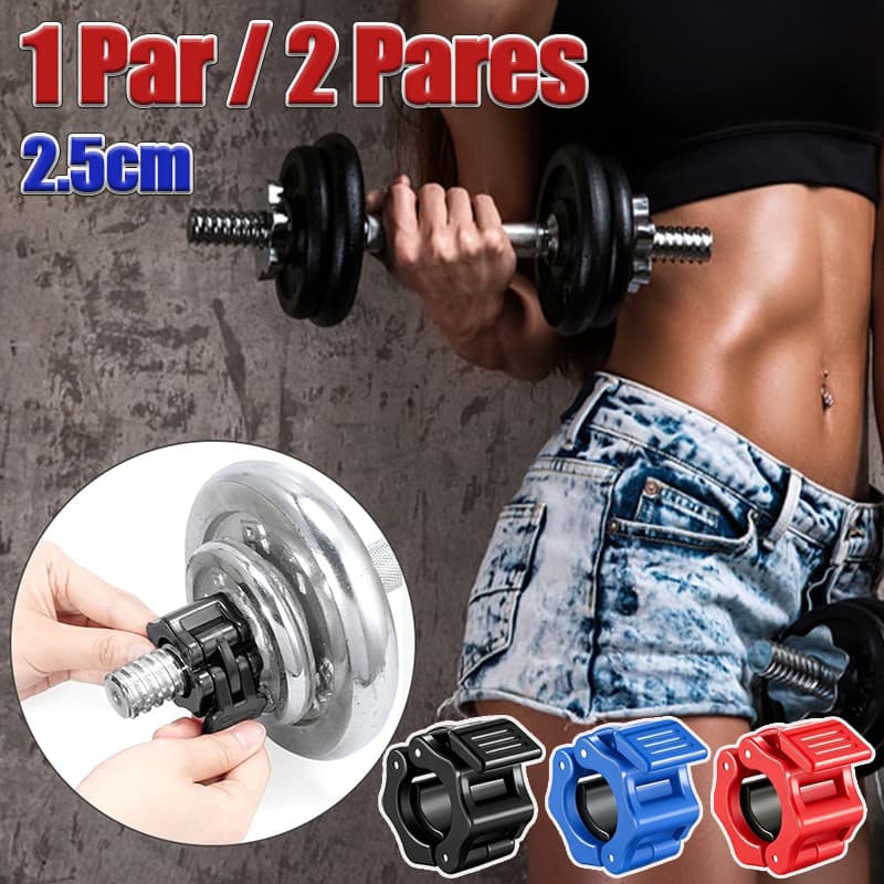 Par Presilha 25mm Barra Anilha Halter Peso Academia