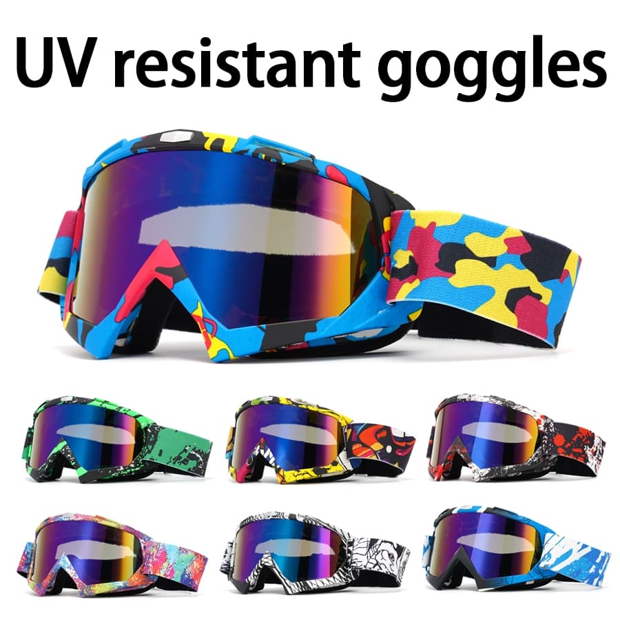KAM Óculos Vintage Para Motocross , À Prova De Vento Motocicleta , Proteção Os Olhos , Dirt Bike , ATV MX