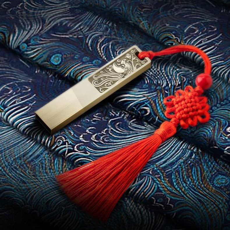 Cultura Chinesa Dragon Phoenix Elegante Flash De Alta Velocidade USB Portátil Memory Stick 1GB 2GB 4GB 8GB 16GB 32GB 64G