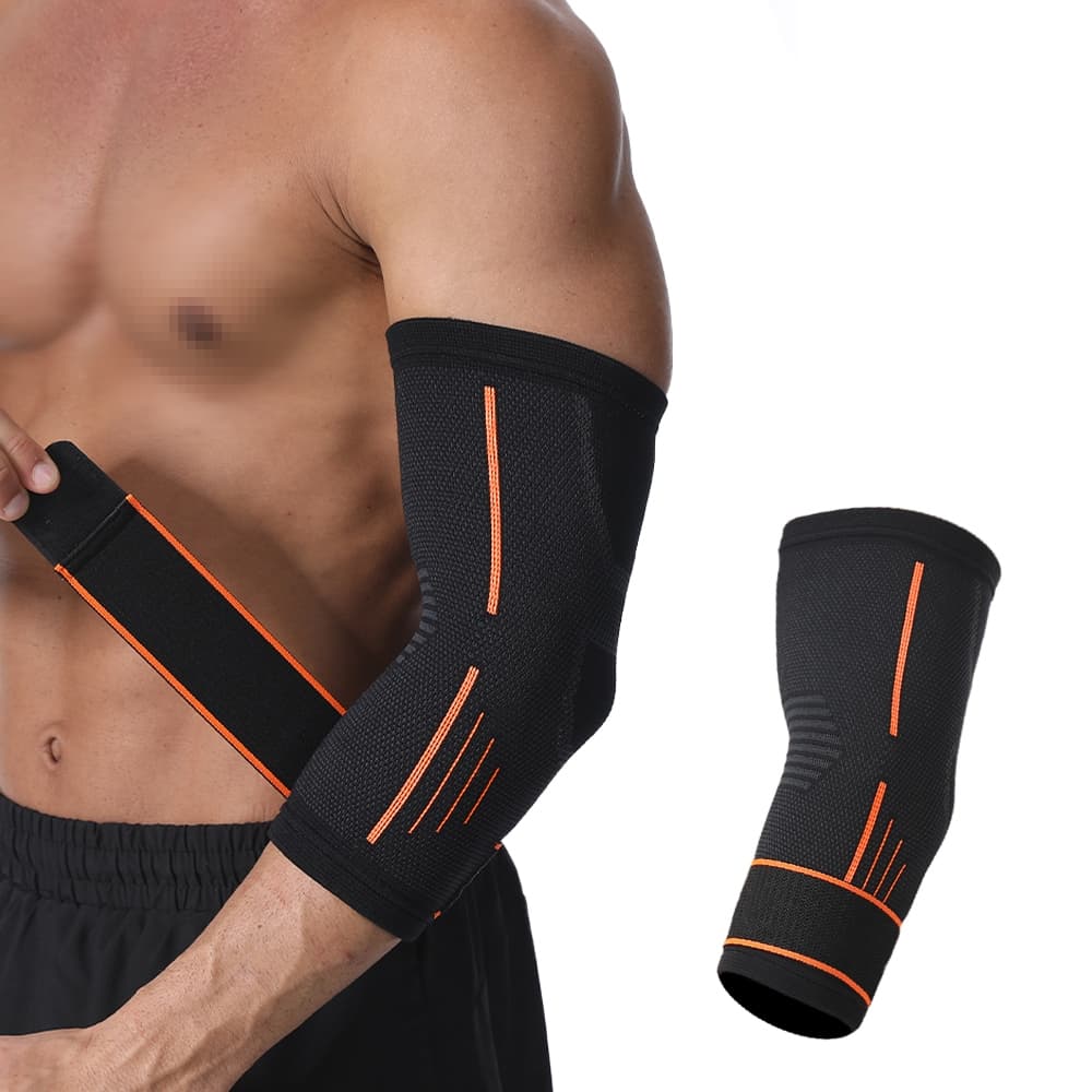 Manga De Suporte De Cotovelo-design De Compressão Respirável , Protetor Ajustável Com Alças , Adequado Para Corrida , Ba
