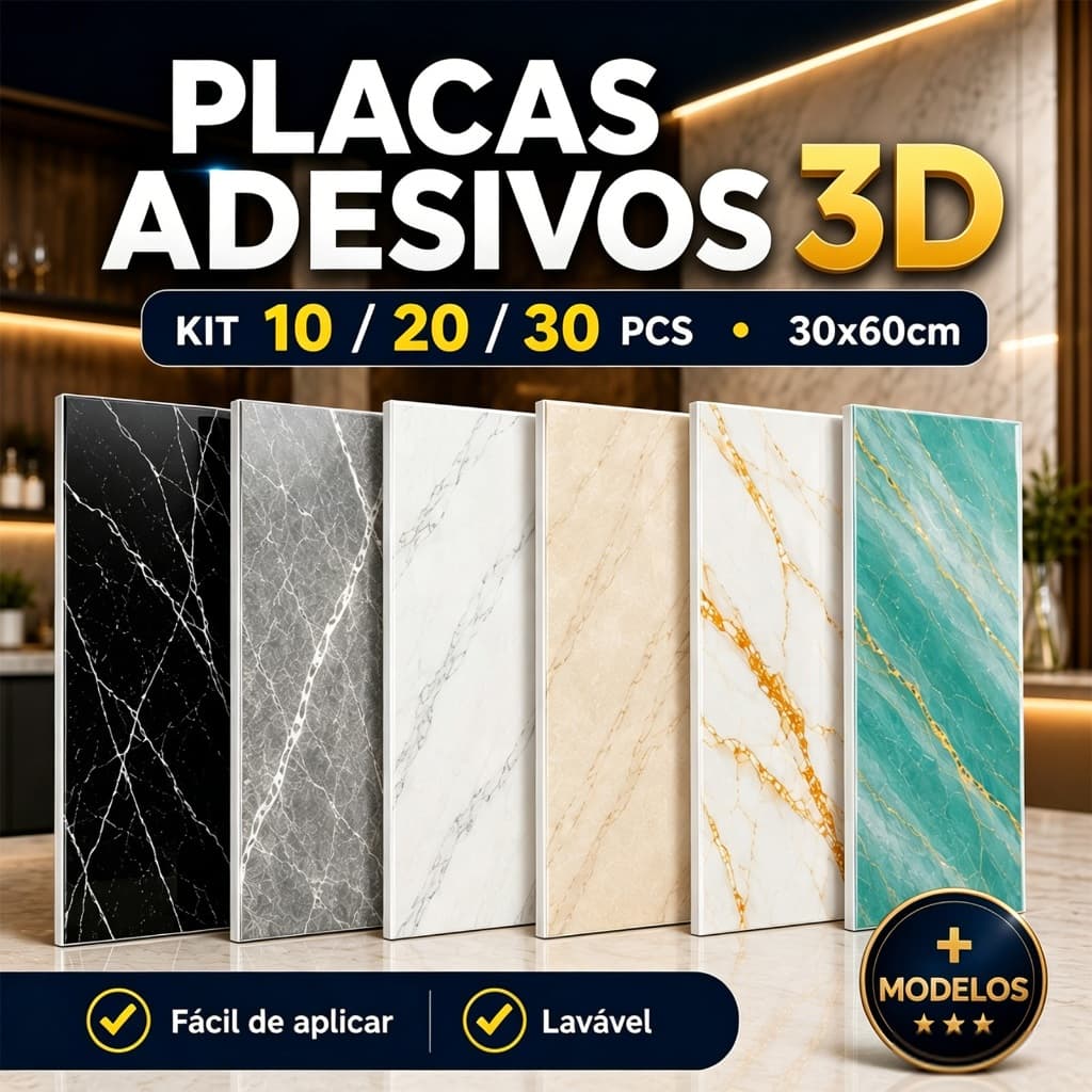 10/20/30 PC Adesivos de Parede Revestimento em Mármore Placas Adesivos Banheiro Cozinha 60cm X 30cm