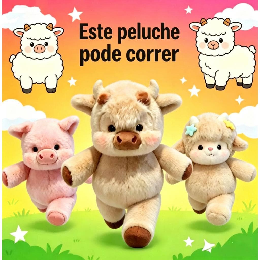 40cm Vaca Highland Escocesa Pelúcia Interativa Fofinha Decoração Emocional Este Peluche Pode Correr