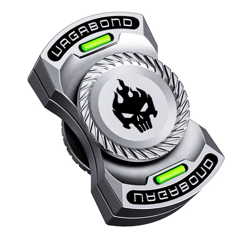 3 Em 1 Fantasma Fidget Spinner Metal EDC Push Slider Magnético Pop Moeda Crânio Alívio Do Estresse Brinquedo Adulto Anti