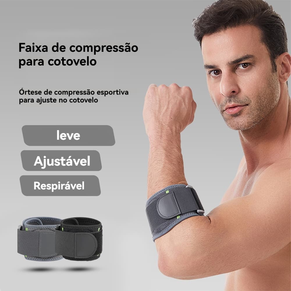 Alça De Suporte De Cotovelo Ajustável Com Alta Elasticidade E Compressão , Usada Para Tiras Antebraço De Golfe Masculino