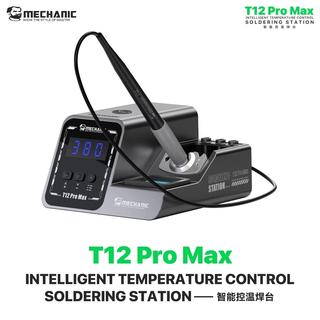 Estação De Solda Inteligente Mechanic T12 Pro Max-Controle De Temperatura , Ponta T12-Ideal Para Reparo De Soldagem