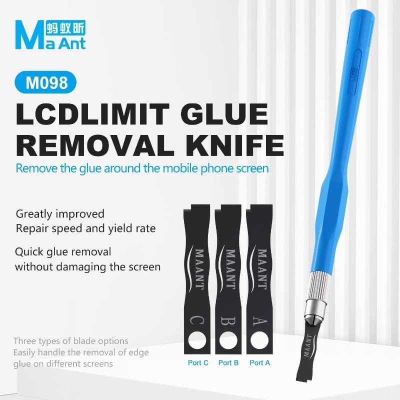 Faca Removedora De Cola Com Limite LCD MAANT M098-Ideal Para Reparo De Chip De Celular , De Escultura De Cabeça Única Ut