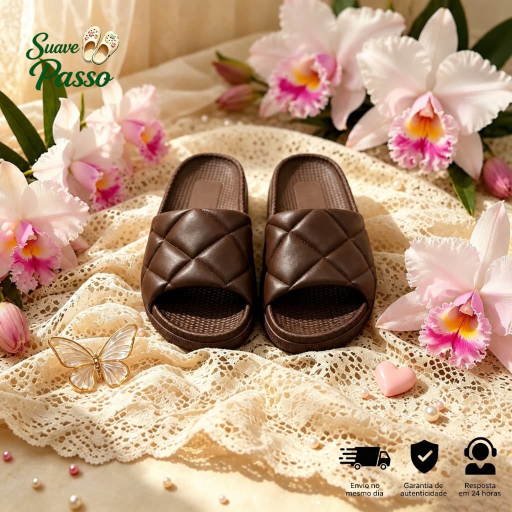 Chinelo Slide Nuvem Feminino - EVA Macio e Confortável, Toque Suave para Praia e Dia a Dia