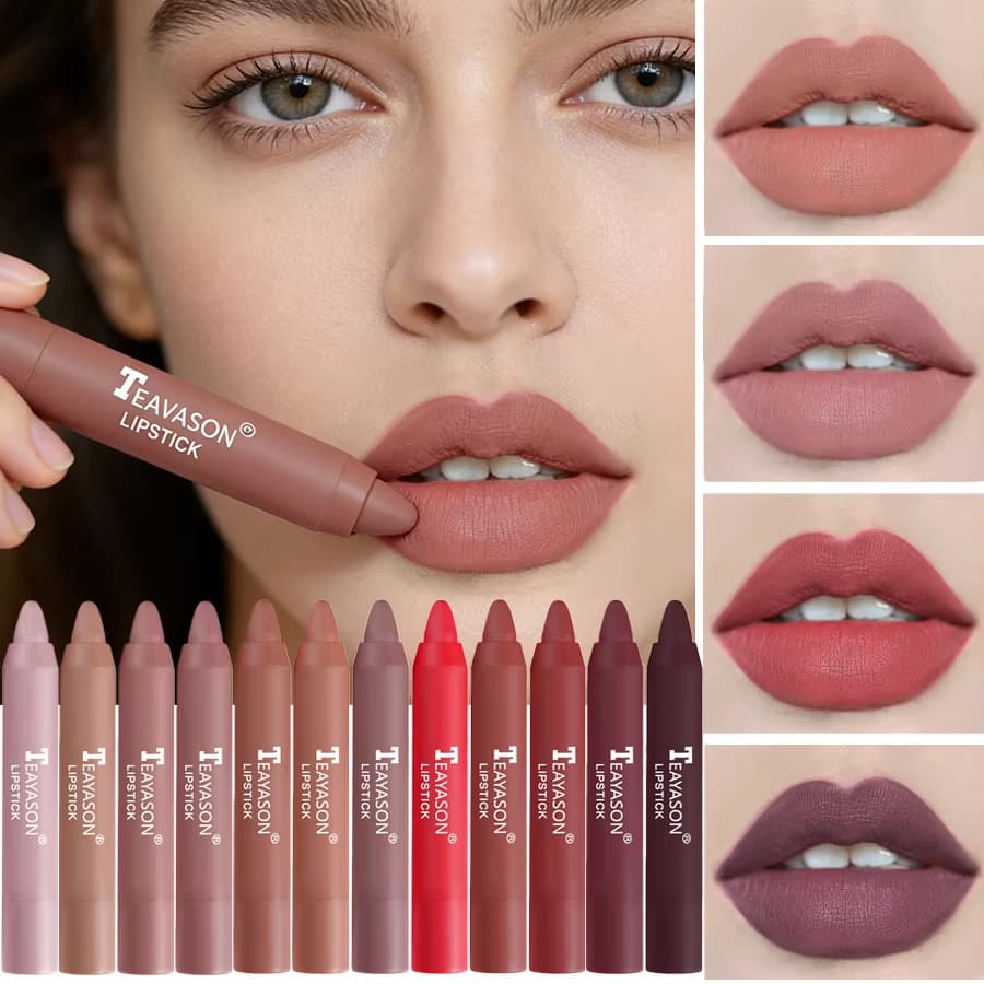 Delineador Labial Fosco De Várias Cores , Use Como E Batom , Fácil De Aplicar Com Precisão , Antiaderente À Prova D'água