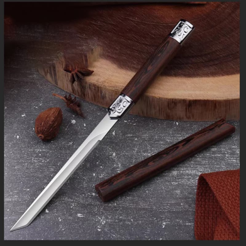 Faca Multifuncional de Corte de Carne e Descaso em Aço Inoxidável Portátil - Perfeita para Frutas, Cozinha e Acampamento