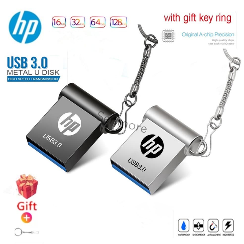 Unidade Flash HP Mini 64GB/128GB/256GB/512GB/1TB/2TB USB3.0 , Adequada Para PC/Celular