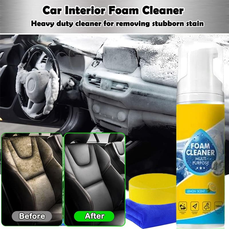 Limpador De Espuma Automático De Longa Duração , Fórmula Universal De 150ml Para Manutenção De Interiores E Painéis De A