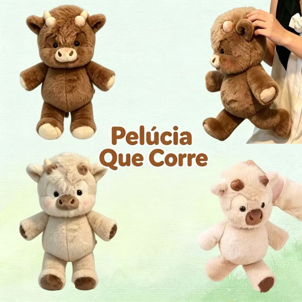 40cm Pelúcia Boi das Boi Highland Que Corre Antialérgica Super Macia Para Crianças Acompanhamento