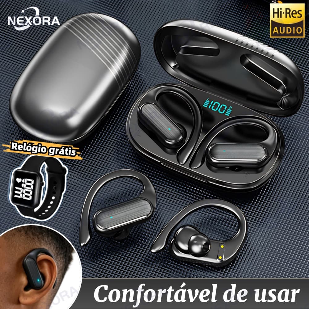 Fones De Ouvido Controle Toque Bluetooth 5.3 HiFI Estéreo À Prova Dwireless Água TWS Fone Esportes Sem Fio Co