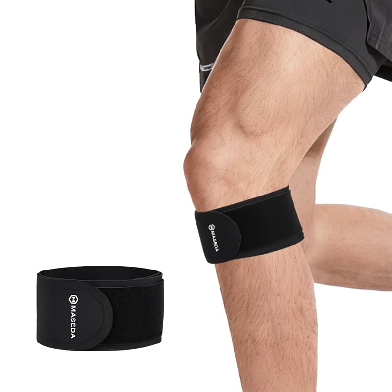 Joelheira Esportiva Patela Cinta , Pressão Respirável Ajuste Na Articulação Do Joelho , Adequada Para Corrida Masculina