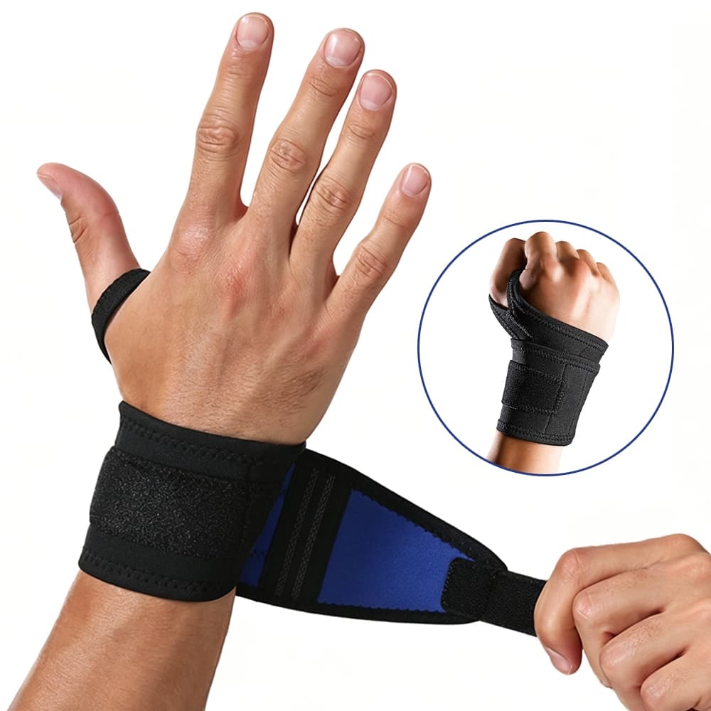 Braço de pulso ajustador para tendinite, usado para suporte de pulso na dor, disponível para ambas as mãos