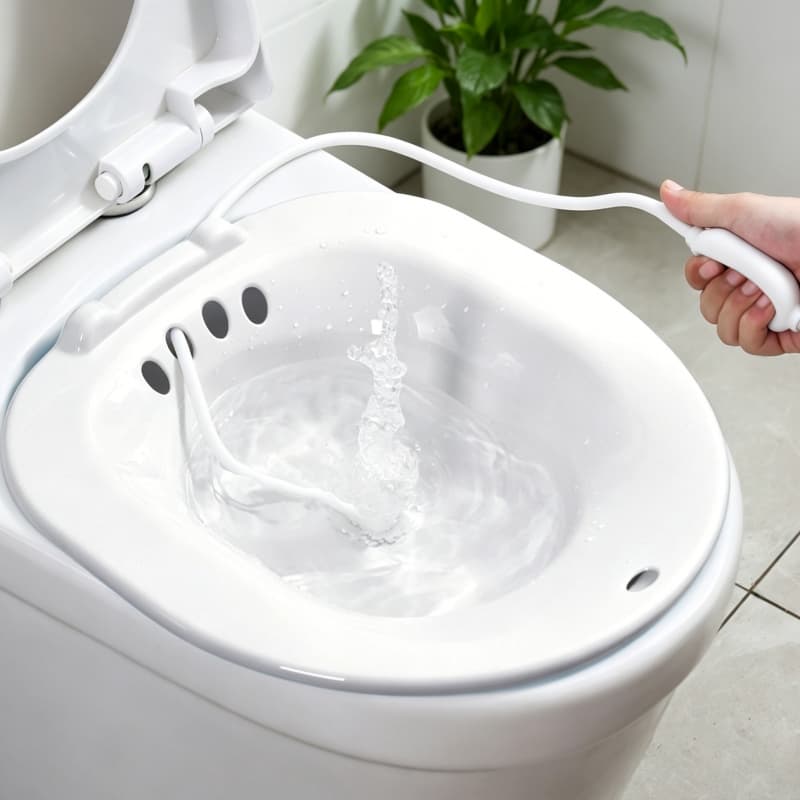 Bacia de Banho de Assento: Portátil e Ideal para Higiene Íntima Feminina