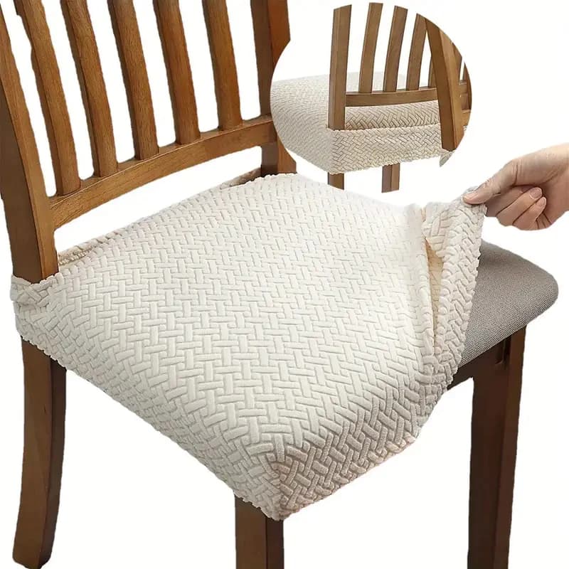 Conjunto de Jacquard com Capa Elástica de Spandex para Cadeiras de Jantar e Cozinha - Cobertura Protector