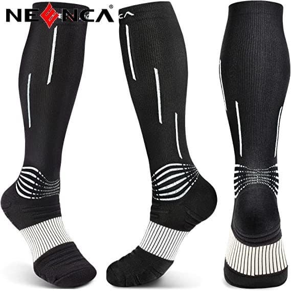 Meias De Compressão NEENCA 1 Par De Suporte Esportivo Até O Joelho Para Homens E Mulheres