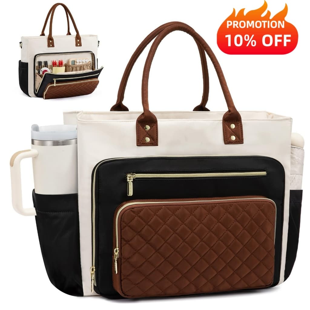 Tote Bag Nova Feminina para Trabalho, Briefcase para Laptop Bolsa de Mão Executiva com Carteira