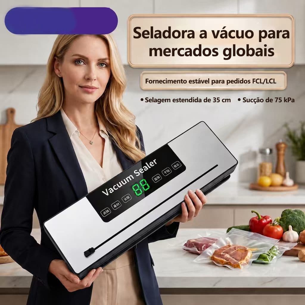 Máquina de embalagem de selagem a vácuo com vedação estendida 35cm