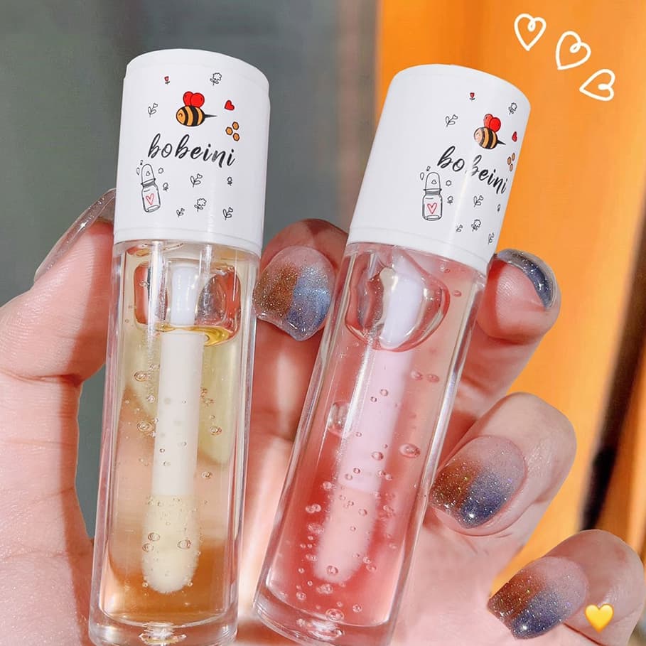 Óleo Labial De Mel , Bálsamo Hidratante Reparador Para Cuidados Labiais Lábios Secos E Rachados , Maquiagem Com Acabamen