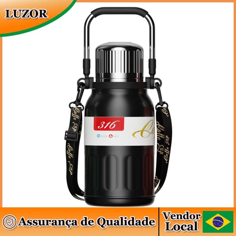 Copo térmico de grande capacidade 316 garrafa térmica de aço inoxidável garrafa de água das mulheres dos homens esportes