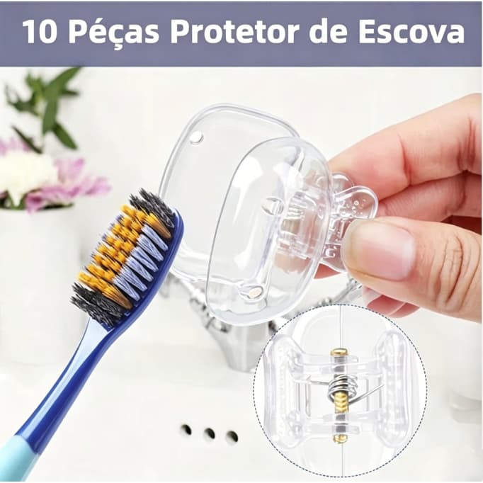 Protetor para Cabeça de Escova de Dente, Capa Anti Poeira Portátil para Viagem
