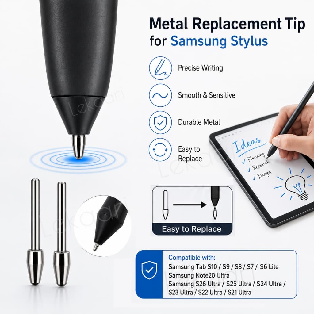 Stylus Tab S Pen Metal Pontas De Aço Inoxidável Para Samsung Galaxy Tablet S11 S10 S9 S8 S7 FE S6 Lite Plus Ultra Caneta
