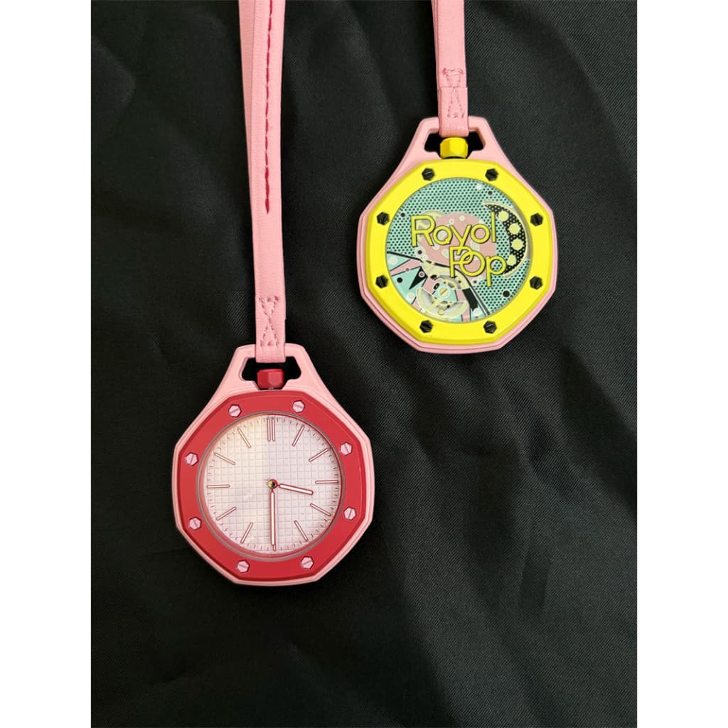 Novo Estilo Relógio De Bolso Co-Marca AP Pingente Decoração Presente Chaveiro Acessórios-14