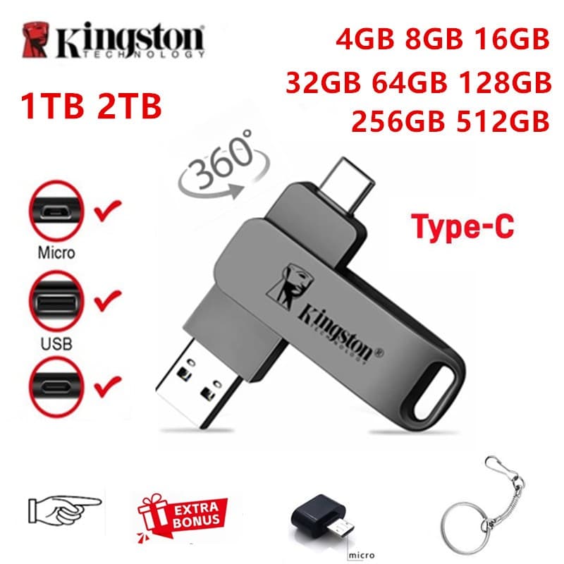 Nova Interface Tipo c De Transferência De Alta Velocidade De 2 Tb USB 3.0 Flash Drive