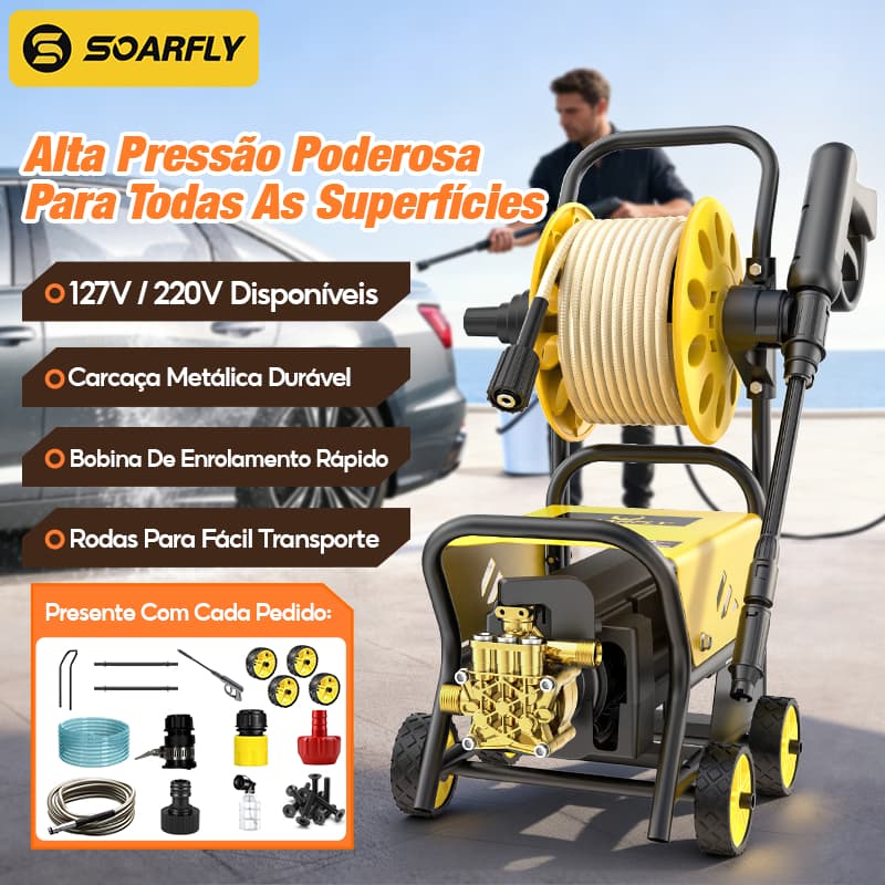 Máquina de lavar carro portátil de alta pressão SOARFLY900000Pa 12L/min 2800W de alta potência